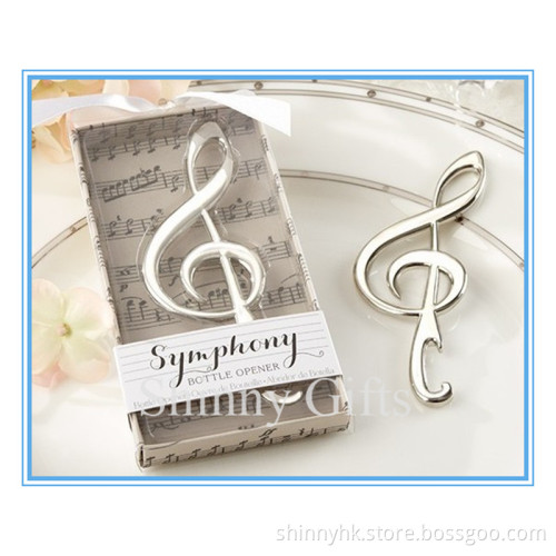 Custom metal musical notation shape bottle opener wedding decorations and gifts